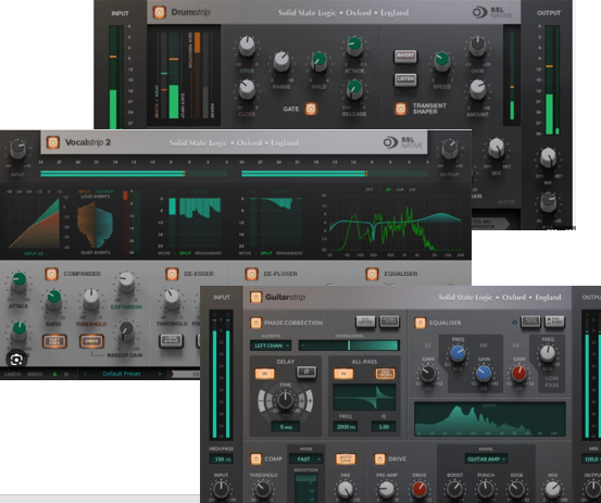 Solid State Logic VocalStrip2, DrumStrip, GuitarStrip